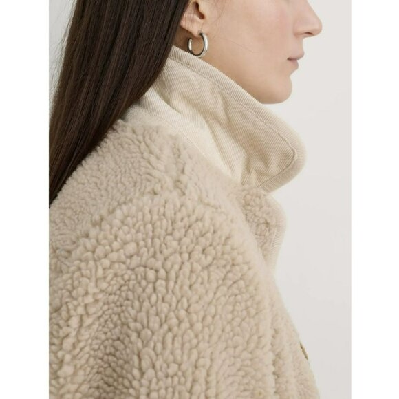 Alex Mill Sherpa Fleece Work Teddy Barn Coat Size Large Jacket NEW - Picture 4 of 9